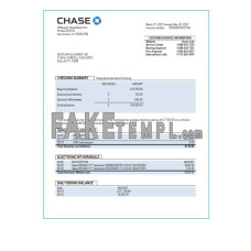 Chase fake business bank statement  Word and PDF template