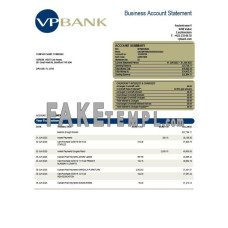 VP fake business bank statement  Word and PDF template