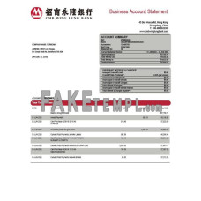 Wing Lung fake business bank statement  Word and PDF template