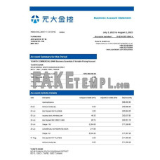 Yuanta Securities fake business bank statement  Word and PDF template