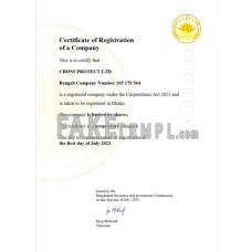 Bangladesh fake business registration certificate Word and PDF template