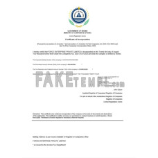 Cabo Verde fake business registration certificate Word and PDF template