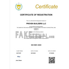 Cyprus fake business registration certificate Word and PDF template