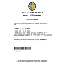 France fake business registration certificate Word and PDF template