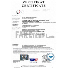 Germany UTI fake business registration certificate Word and PDF template