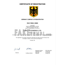 Germany fake business registration certificate Word and PDF template