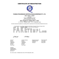 India PPCE fake business registration certificate Word and PDF template