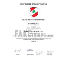 Lebanon fake company registration certificate Word and PDF template