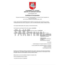 Lithuania fake business registration certificate Word and PDF template