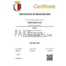 Malta fake business registration certificate Word and PDF template