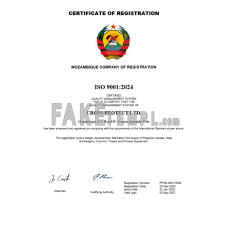 Mozambique fake company registration certificate Word and PDF template