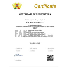 Portugal fake business registration certificate Word and PDF template