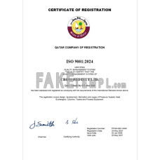 Qatar fake business registration certificate Word and PDF template