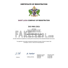 Saint Lucia fake business registration certificate Word and PDF template