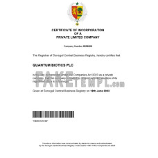 Senegal fake business registration certificate Word and PDF template