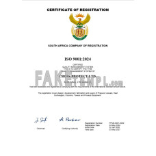 South Africa fake business registration certificate Word and PDF template