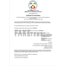 Togo fake business registration certificate Word and PDF template