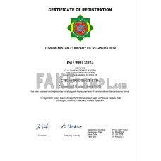 Turkmenistan fake business registration certificate Word and PDF template