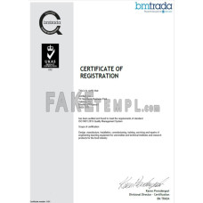 UK BMTrada fake company registration certificate Word and PDF template