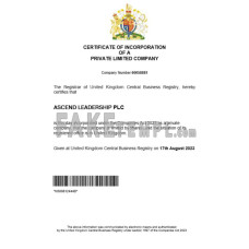 United Kingdom fake business registration certificate Word and PDF template