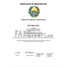 Uzbekistan fake business registration certificate Word and PDF template