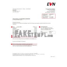 EVN electricity fake business utility bill Word and PDF template, 5 pages