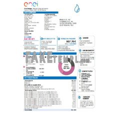 Enel Energia fake business utility bill Word and PDF template