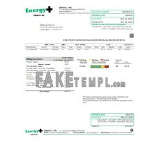 Energy Plus electricity fake business utility bill Word and PDF template