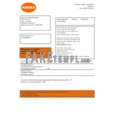 FIDESZ fake business utility bill Word and PDF template