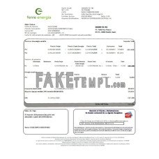 Feníe Energía fake business utility bill Word and PDF template