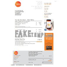 Genesis Gas fake business utility bill Word and PDF template, 3 pages