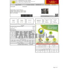 Indraprastha Gas Limited (IGL) fake business utility bill Word and PDF template