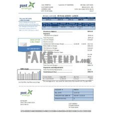 Just Energy fake business utility bill Word and PDF template