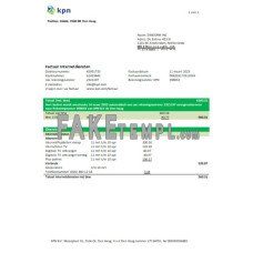 KPN fake business utility bill Word and PDF template