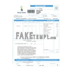 Kenya Power fake business utility bill Word and PDF template