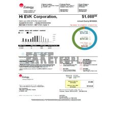 Louisiana Entergy fake business utility bill Word and PDF template