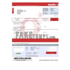 Meteor fake business utility bill Word and PDF template