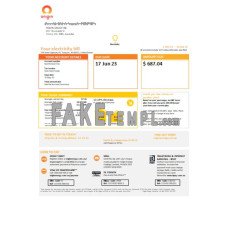 New South Wales (NSW) Origin electricity fake business utility bill Word and PDF template, 3 pages