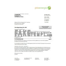 Prioenergie fake business utility bill Word and PDF template