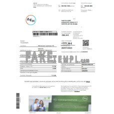 Public Power Corporation (DEI) fake business utility bill Word and PDF template