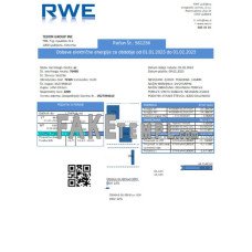 RWE electricity fake business utility bill Word and PDF template