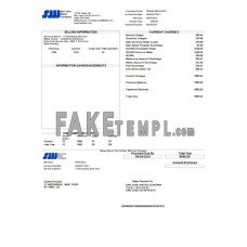 San Jose Water fake business utility bill Word and PDF template