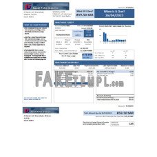 Saudi Petro Gas fake business utility bill Word and PDF template