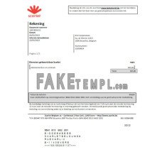 Scarlet telecommunications fake business utility bill Word and PDF template