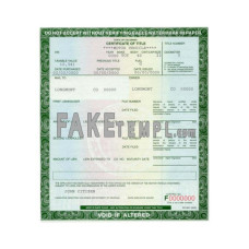 Colorado fake certificate of title of a vehicle (car title) photoshop template PSD