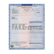 Montana fake certificate of title of a vehicle (car title) photoshop template PSD