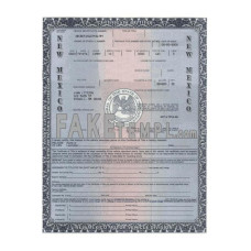 New Mexico fake certificate of title of a vehicle (car title) photoshop template PSD