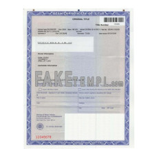 Utah fake certificate of title of a vehicle (car title) photoshop template PSD