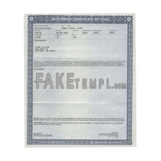 Wisconsin fake certificate of title of a vehicle (car title) photoshop template PSD