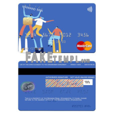 Afghanistan Maiwand Bank fake mastercard photoshop template PSD